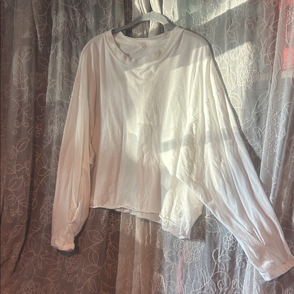FP Movement (by Free People) Boxy, White, long sleeved, layering shirt - Picture 4 of 7